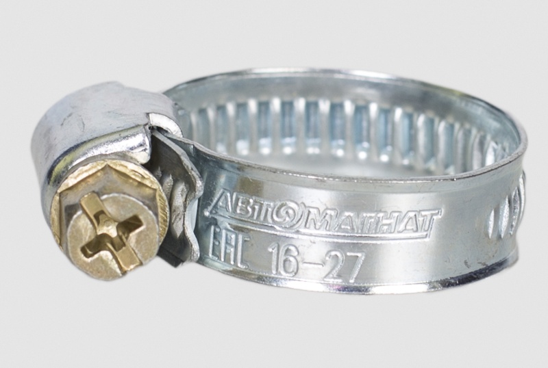 Фото Хомут 016-027 мм, Оцинкованный (АМ), (уп.100 шт.)